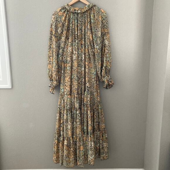 Free People Feeling Groovy Maxi Dress - Floral - Black Gold - Small - Picture 7 of 11